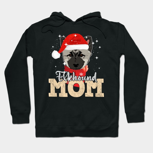 Norwegian Elkhound Mom Christmas Hoodie by SmithyJ88